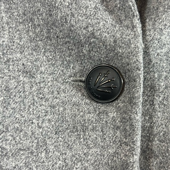 Rag & Bone Size 2 Made in USA Gray One Button Wool Vented Blazer Classic Chic - Picture 4 of 14